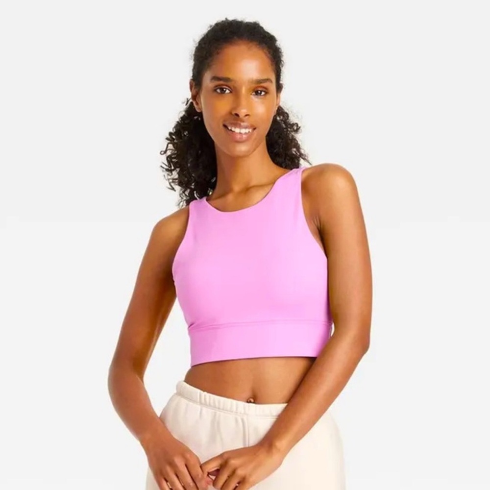 JoyLab Pink High Neck Sports Bra